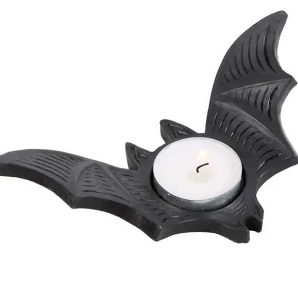 Black Bat, Tea light, candle holder, Witchy, Goth, Alter, Home, Halloween - Picture 2 of 4